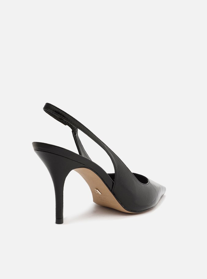 Scarpin Preto Bico Fino Slingback