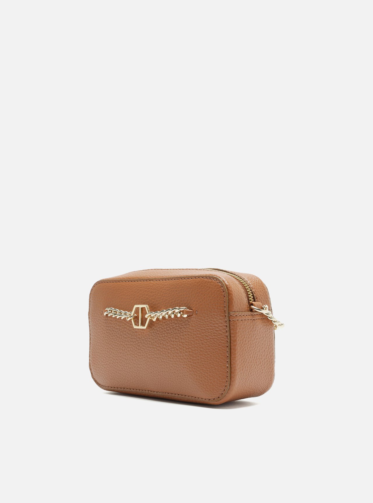 Bolsa Tiracolo Marrom Pequena Corrente ID — foto 2