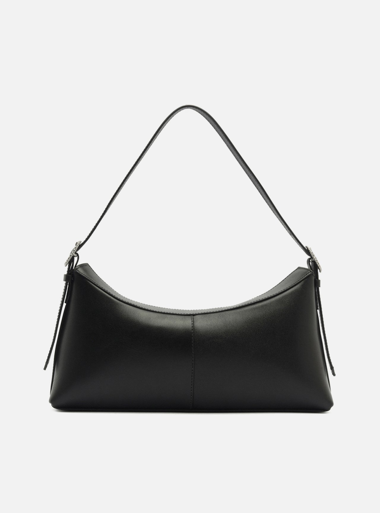 Bolsa Shoulder Preta Couro Grande Básica — foto 3