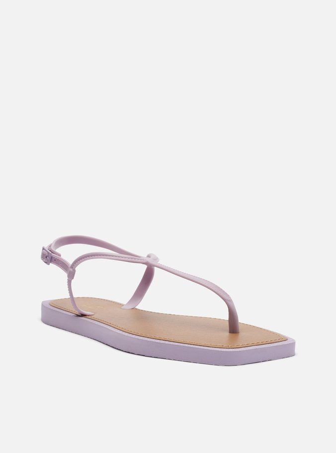 Sandália Rasteira Roxo Slim Square Brizza