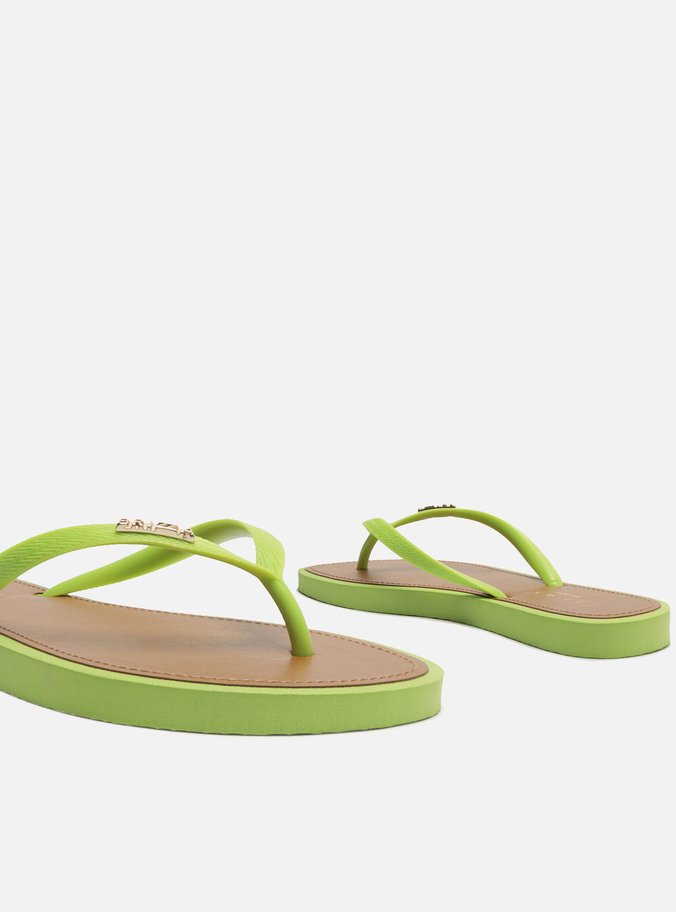 Chinelo de Dedo Tiras Verde Palmilha