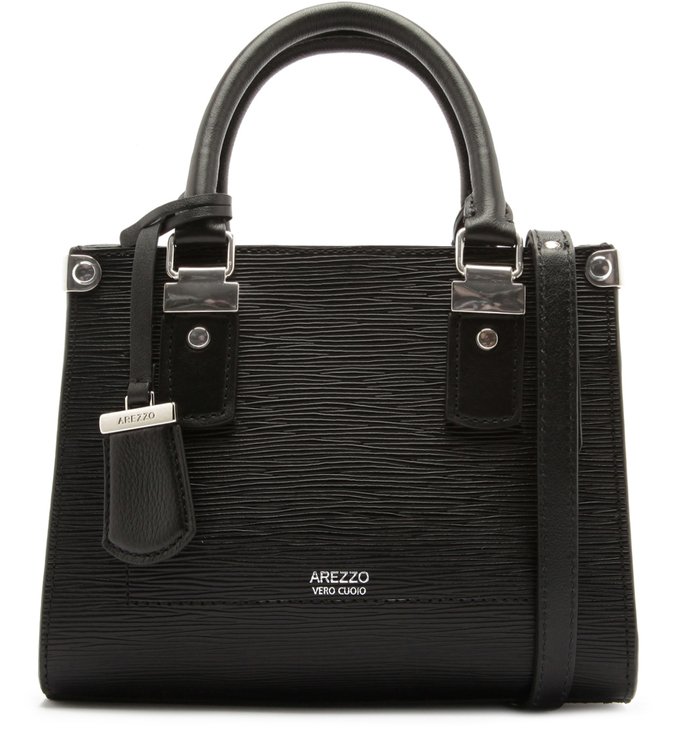 Bolsa Tote Couro Teresa Média Preta