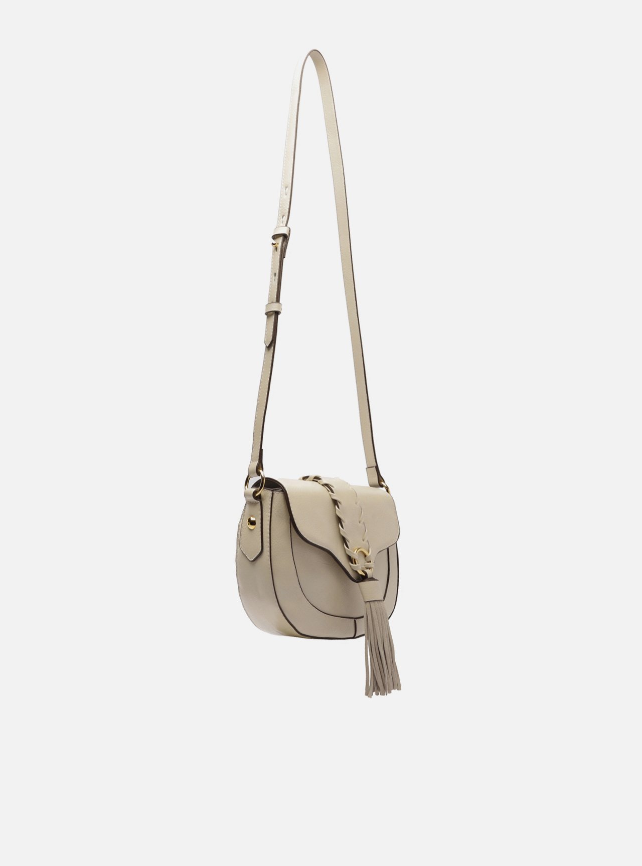 Bolsa Tiracolo Branca Média Franja — foto 5