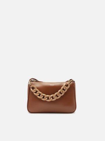 Bolsa Tiracolo Marrom Iara Pequena Bege