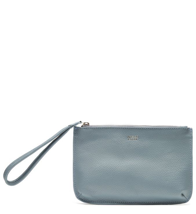 Clutch Azul  de Couro New Cielo