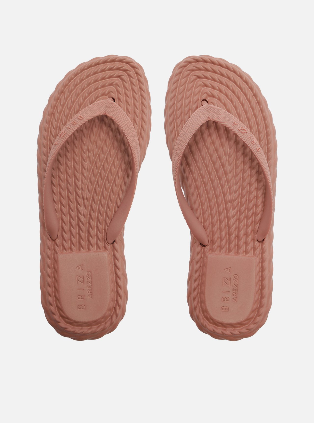 Chinelo de Dedo Nude Flatform Trançado Brizza — foto 3