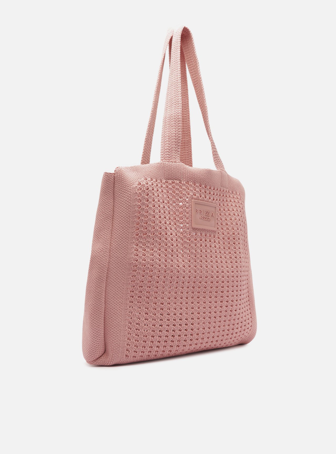 Bolsa Shopping Rosa Knit Grande Brizza — foto 5