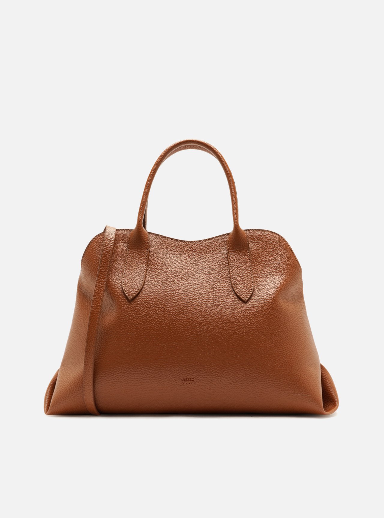 Bolsa Tote Marrom Grande Metais — foto 3