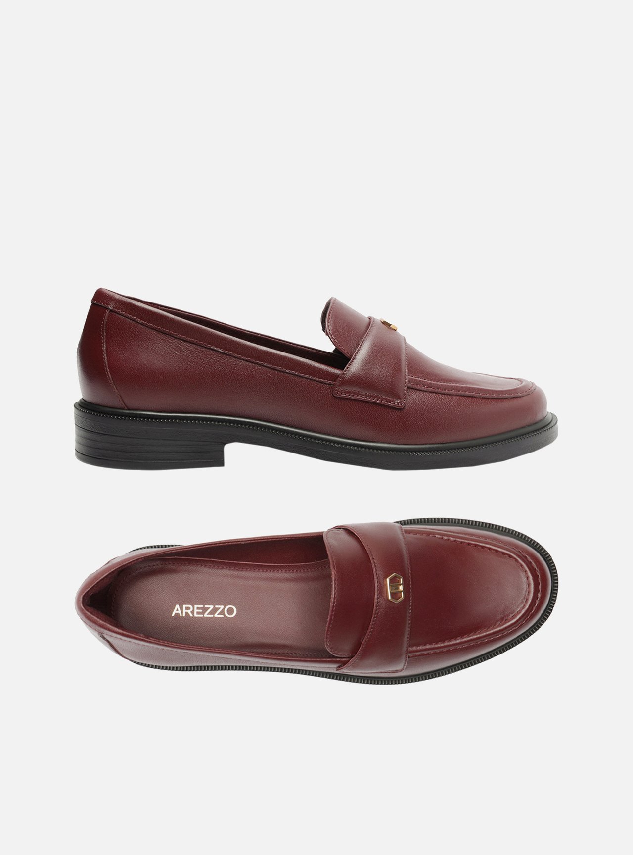 Mocassim Vermelho Couro Bico Redondo — foto 5
