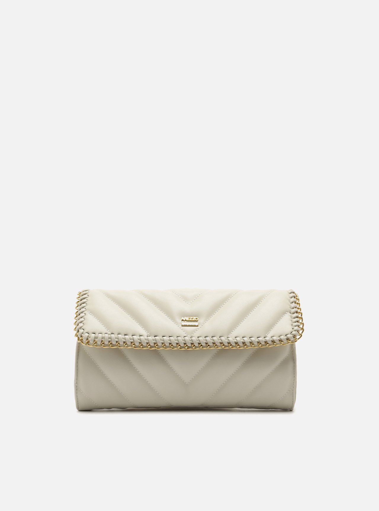 Bolsa Tiracolo Branca Média Matelassê Corrente — foto 1