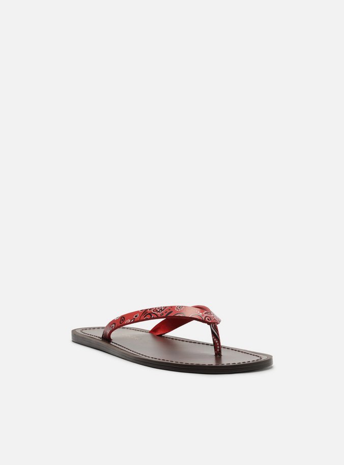 Rasteira Vermelha Paisley Flip Flop Livia