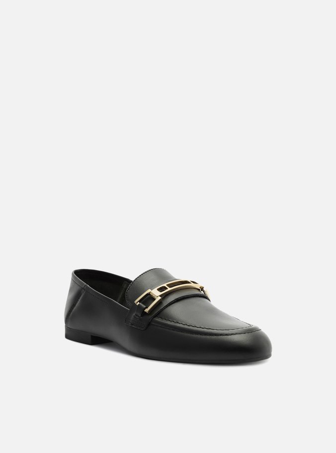 Mocassim Preto Salto Rasteiro