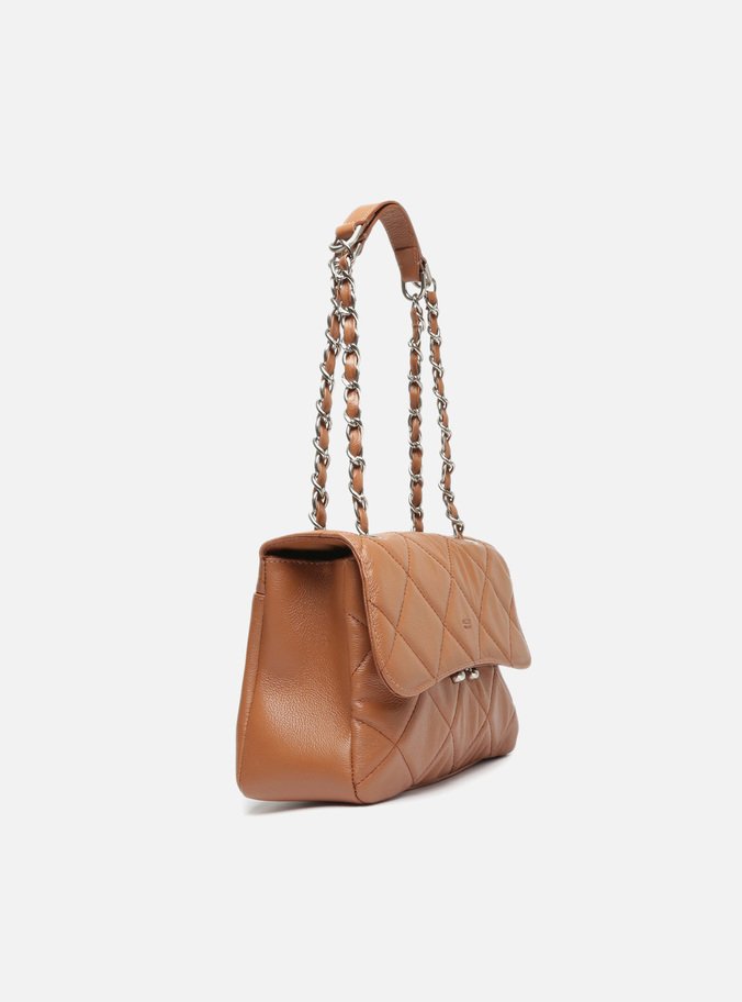 Bolsa Tiracolo Marrom Couro Mizz Média