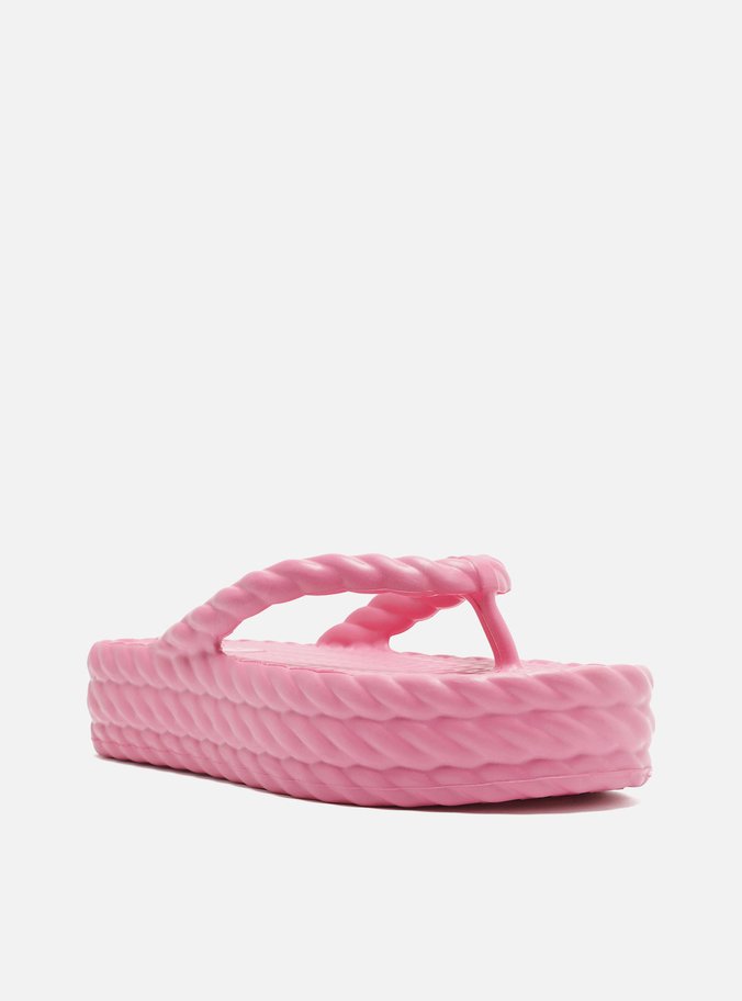 Sandália Rosa Flatform Marrocos Mid
