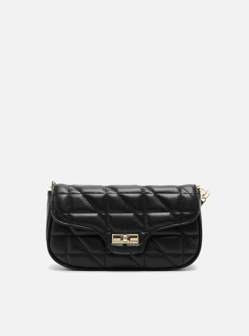 Bolsa Tiracolo Preta Média Matelassê