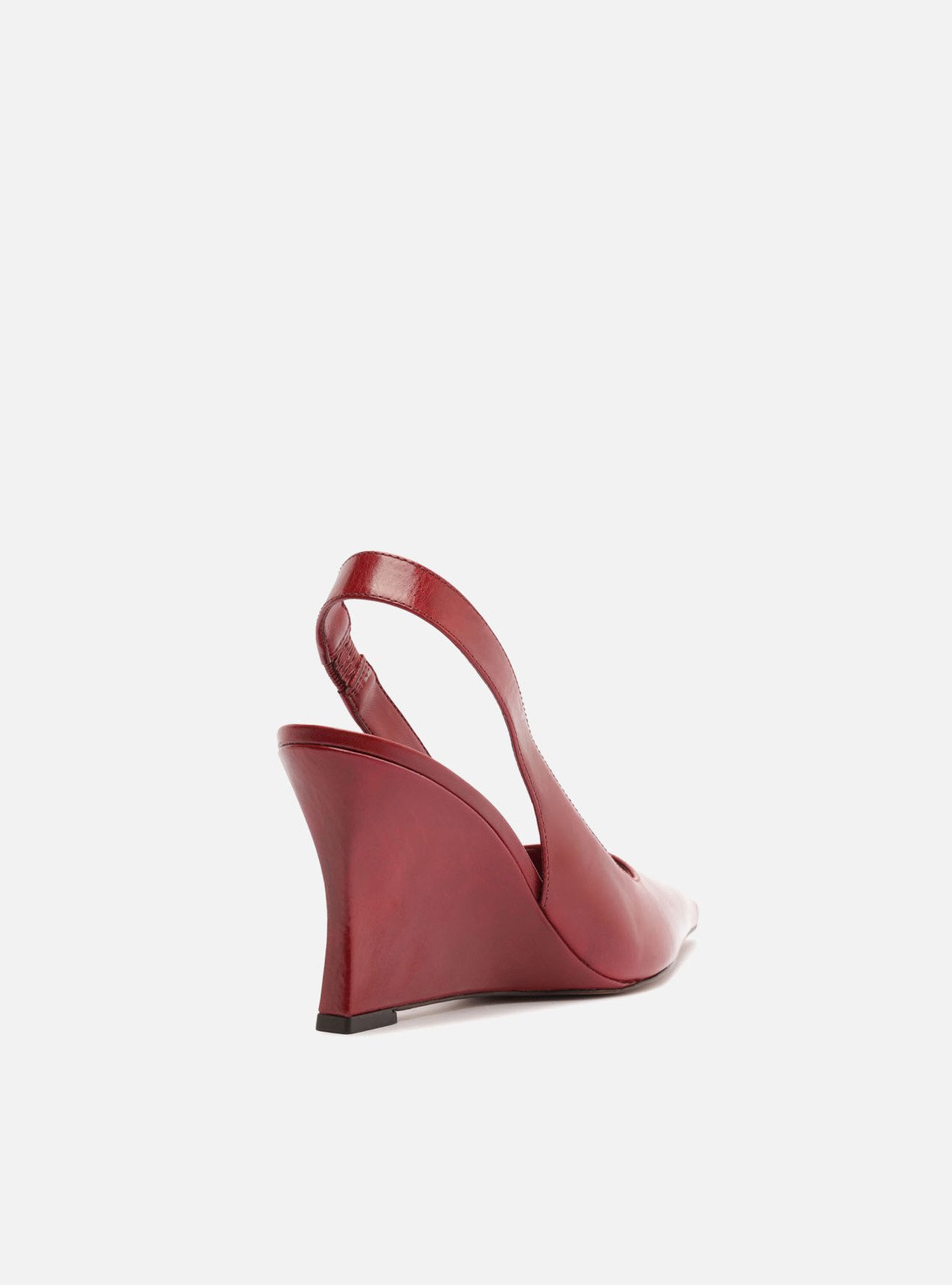 Scarpin Vermelho Couro Anabela Slingback — foto 3
