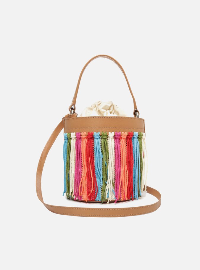 Bolsa Bucket Colorida Franjas Luci Média
