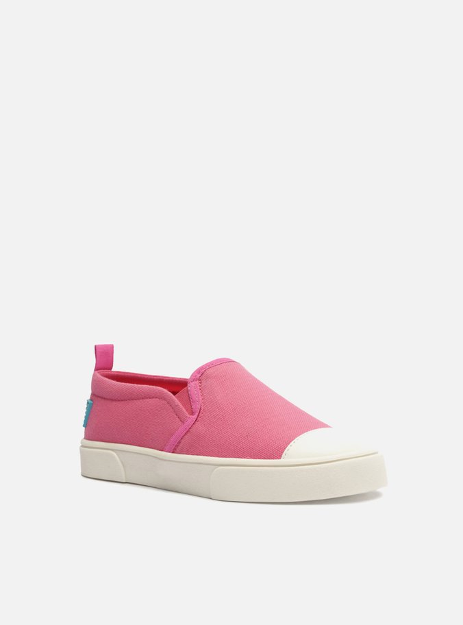 Tênis Slip On Rosa Lona Elásticos Bambini