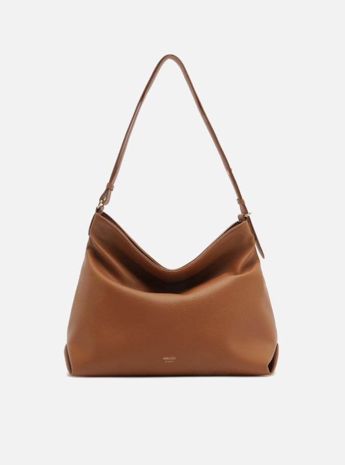 Bolsa Hobo Caramelo Média Granulada Metais