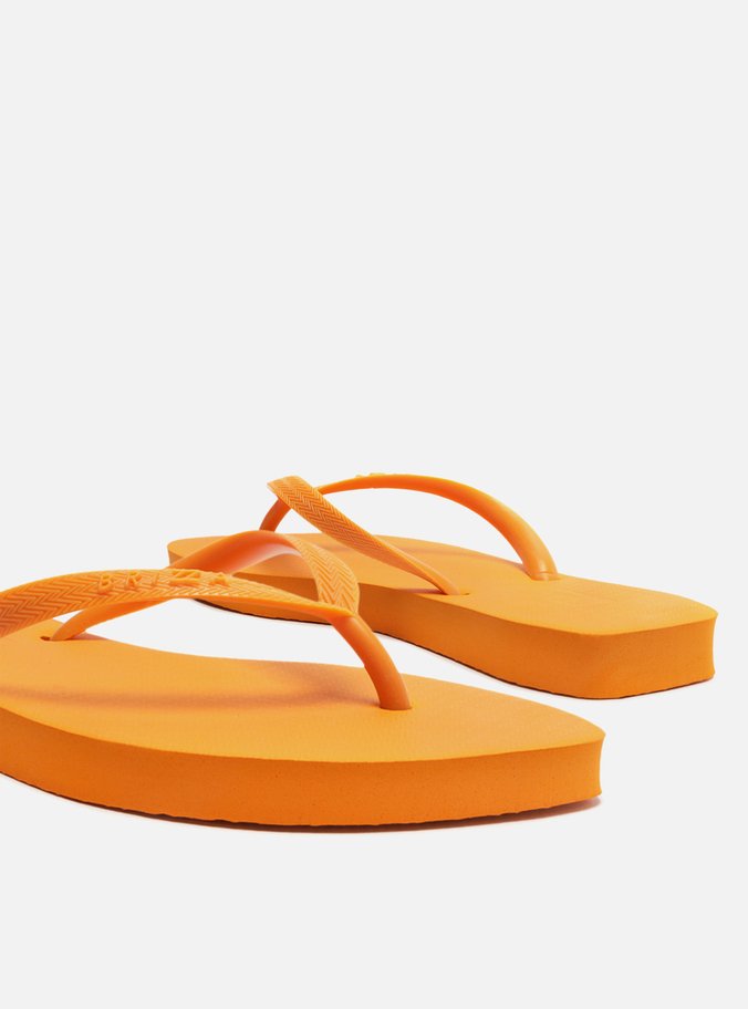 Chinelo de Dedo Laranja Leaf Brizza