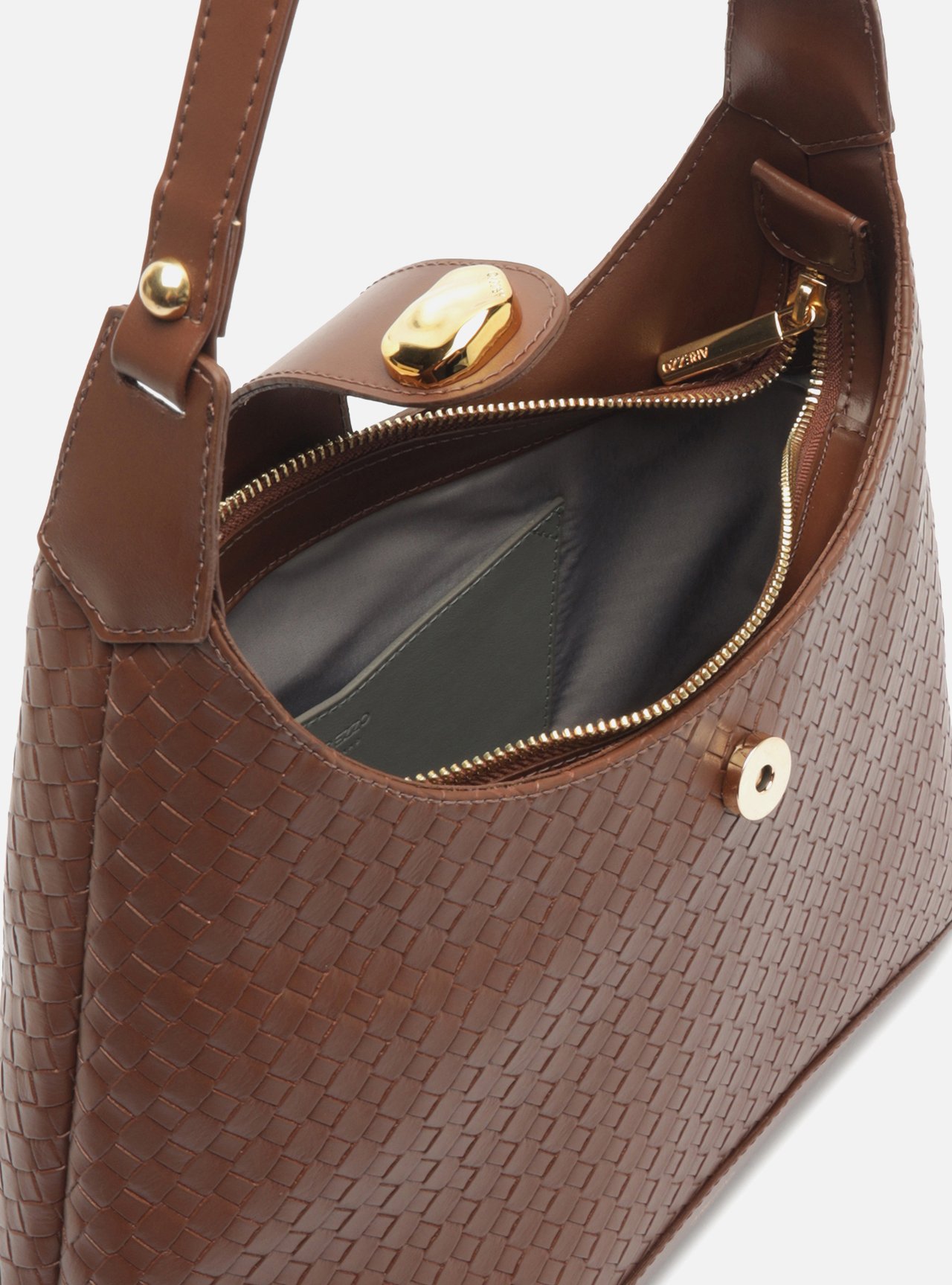 Bolsa Hobo Preta Média Tressê — foto 4