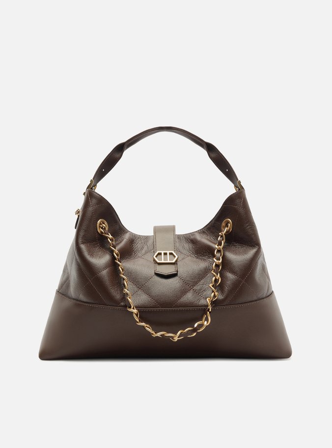 Bolsa Tote Marrom Couro Média