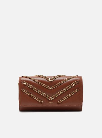 Bolsa Tiracolo Couro Marrom Média
