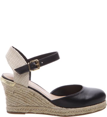 Espadrille Couro Preta