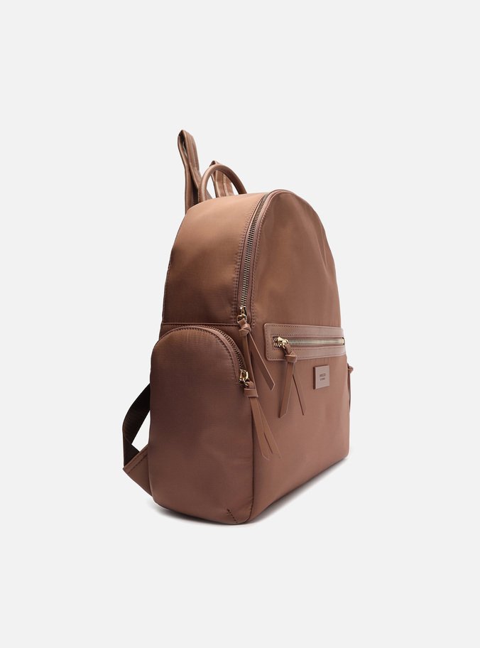 Mochila Rosé Nylon Grande Bolso
