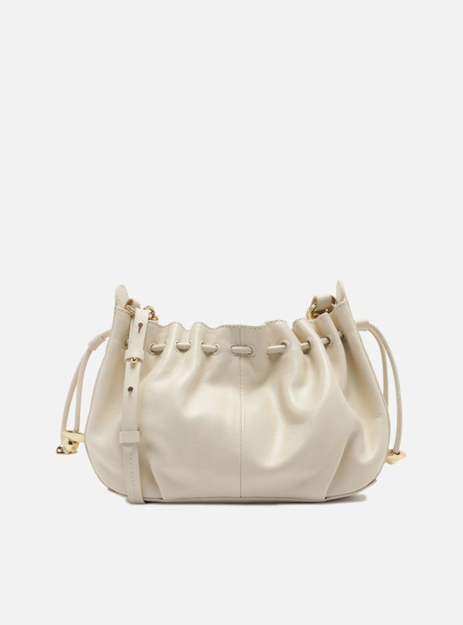 Bolsa Shoulder Branca Couro Grande Corrente