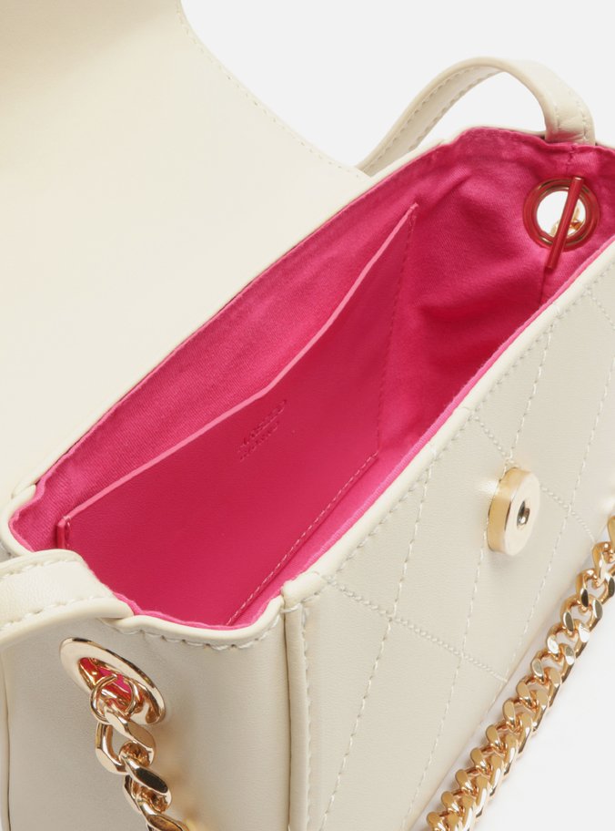 Bolsa Tiracolo Off-White Pequena Corrente Metal