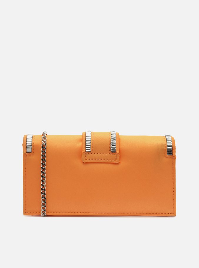 Bolsa Tiracolo Laranja Cetim Pequena