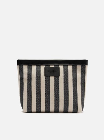 Necessaire Preta Listras Nappa San