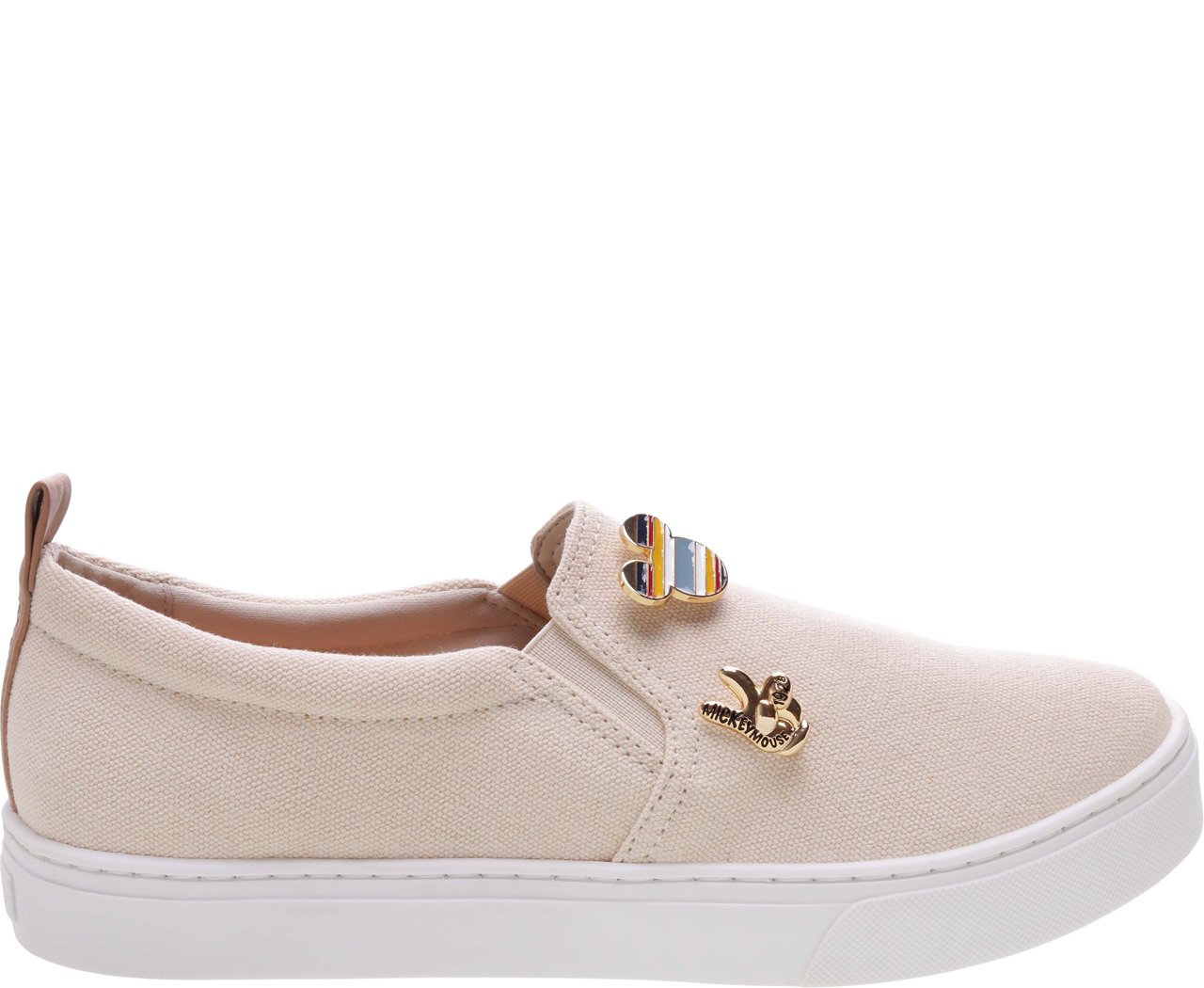 Disney T nis Slip on Pins Bege Claro Arezzo