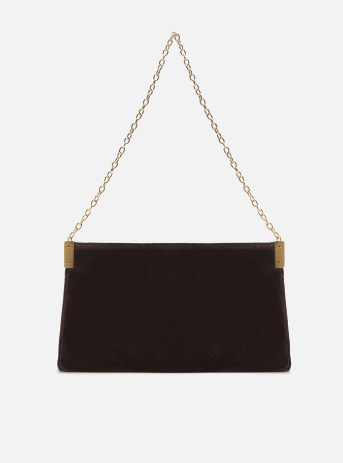 Bolsa Tiracolo Marrom Suede Média Matelassê