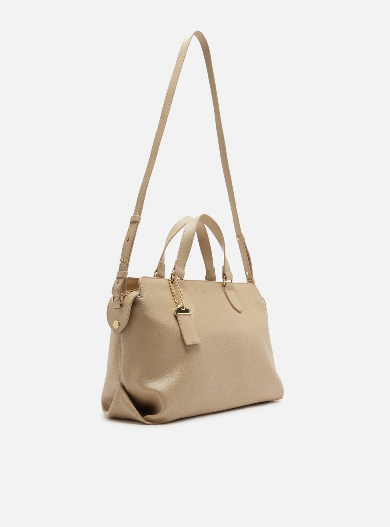 Bolsa Tote Nude Média Corrente Dourada — foto 5