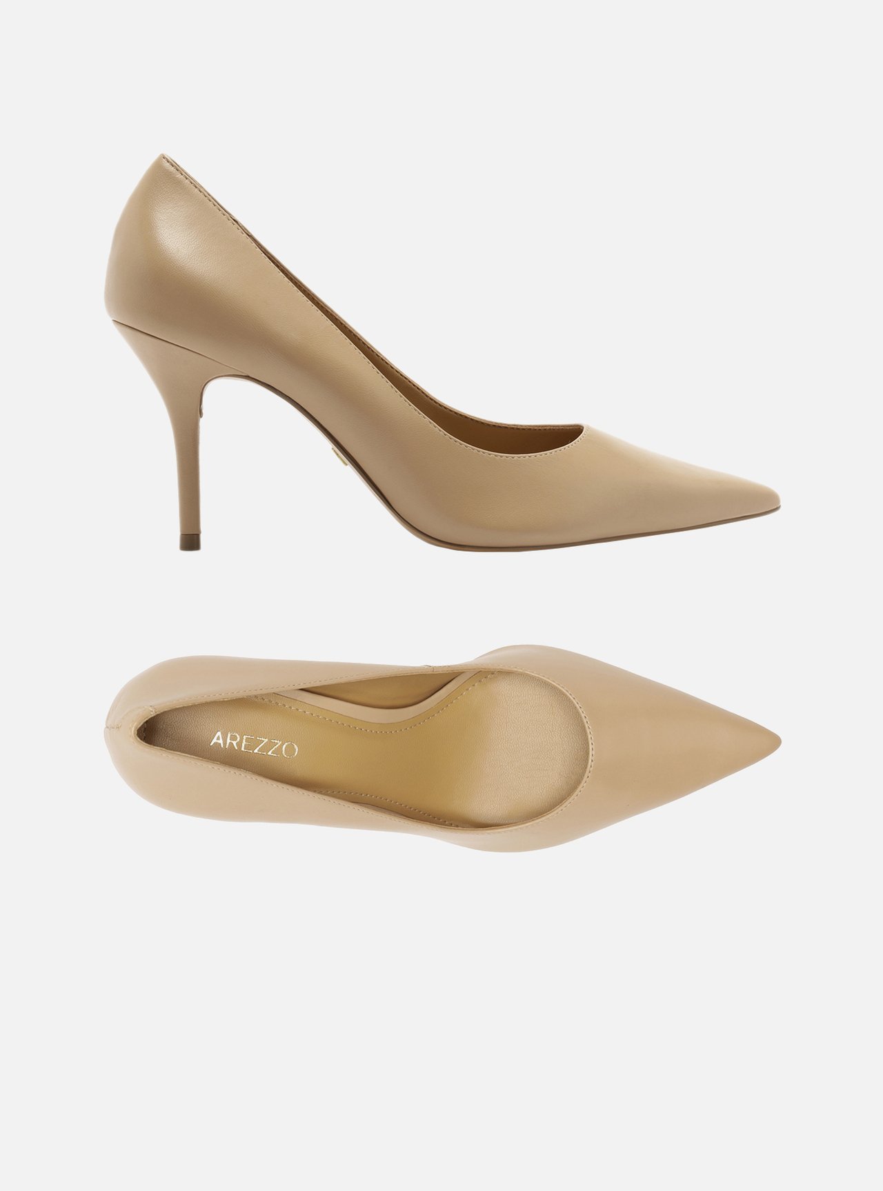 Scarpin Nude Couro Salto Fino Essencial 85 — foto 5
