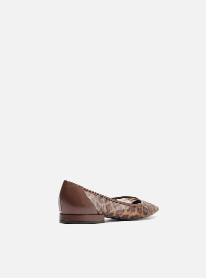 Sapatilha Animal Print Tela Bico Fino