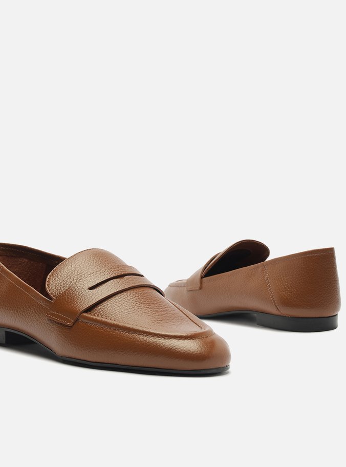 Mocassim Marrom Couro