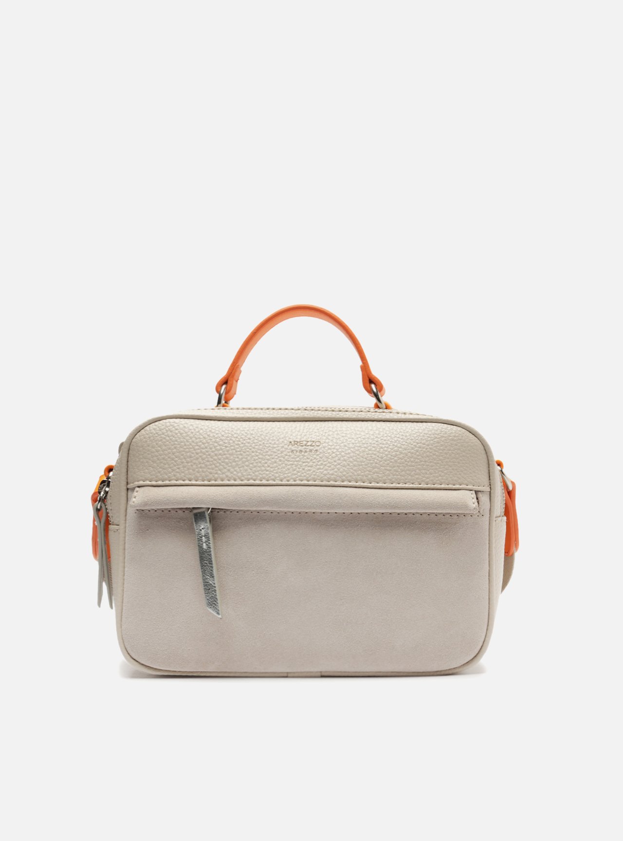 Bolsa Tiracolo Cinza Prione Média Laranja | Arezzo