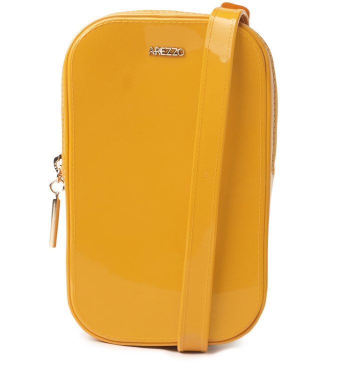 Mini Bolsa Amarela Duda Porta-Celular Brizza