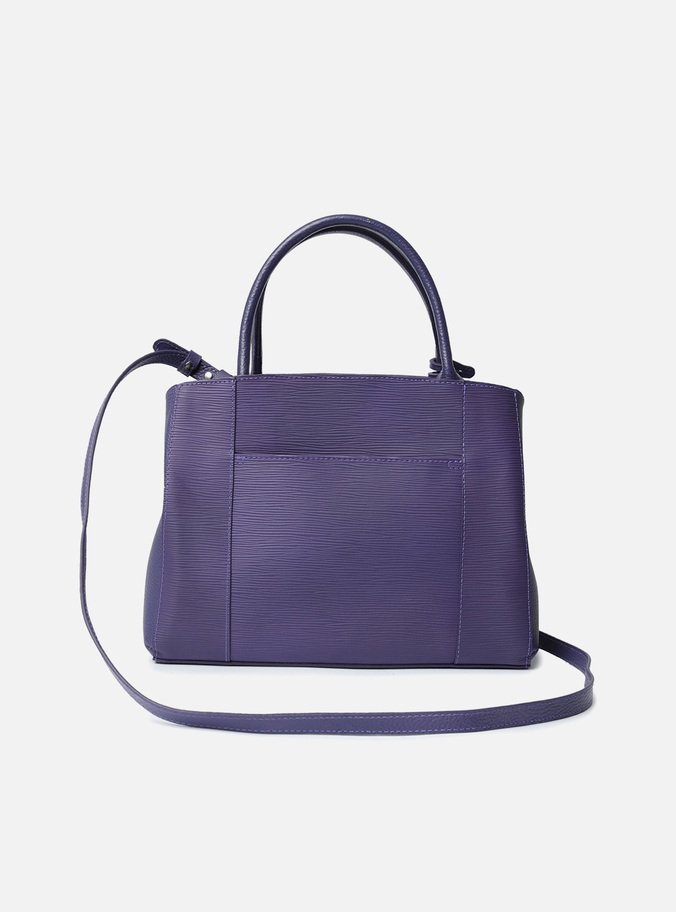 Bolsa Tote Couro Bella Média Roxa