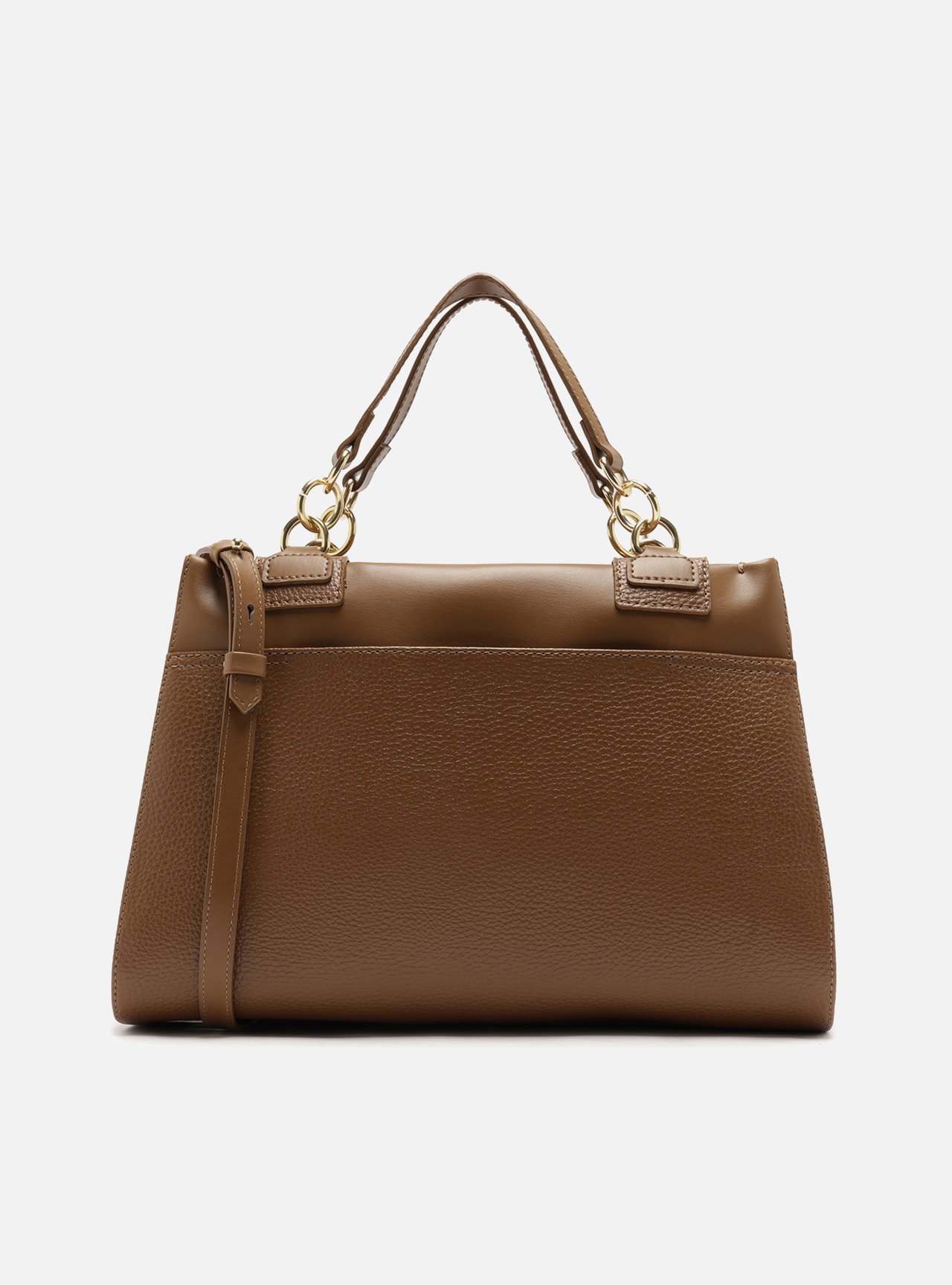 Bolsa Tote Marrom Texturizada Grande Básica — foto 3