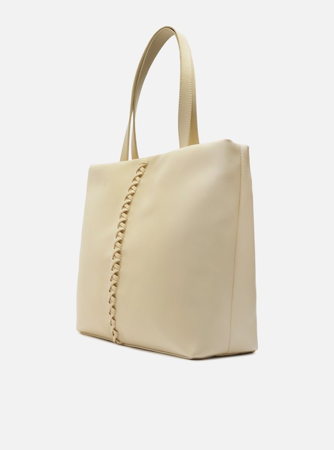 Bolsa Shopping Off-White Grande Trançado