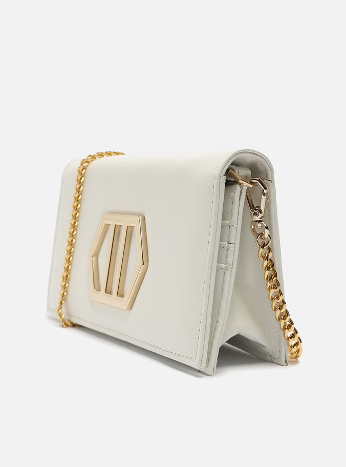 Bolsa Clutch Branca Couro Luana Pequena