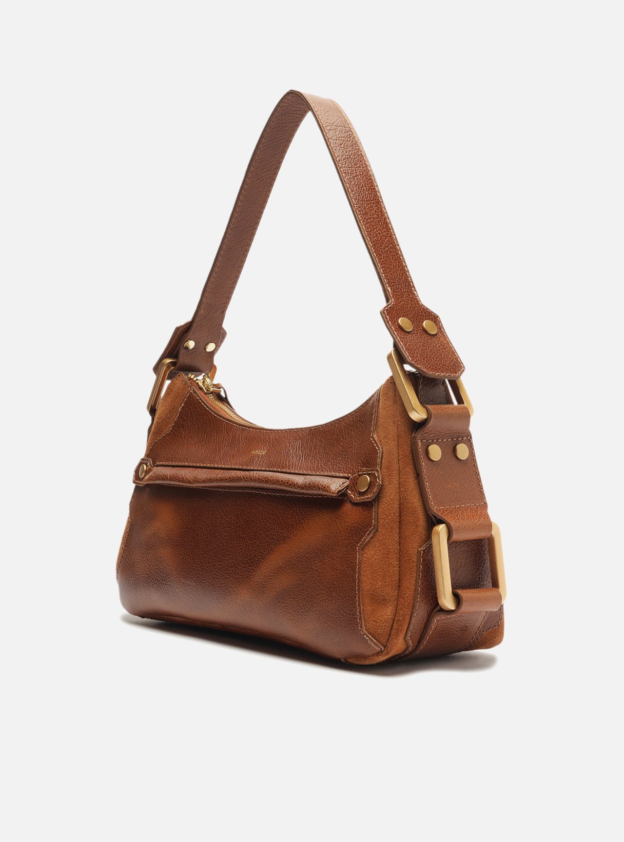 Bolsa Tiracolo Marrom Couro Gretha Média — foto 2