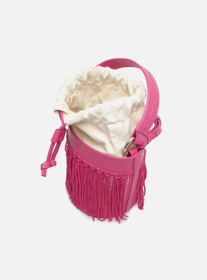 Bolsa Bucket Rosa Franjas Luci Média