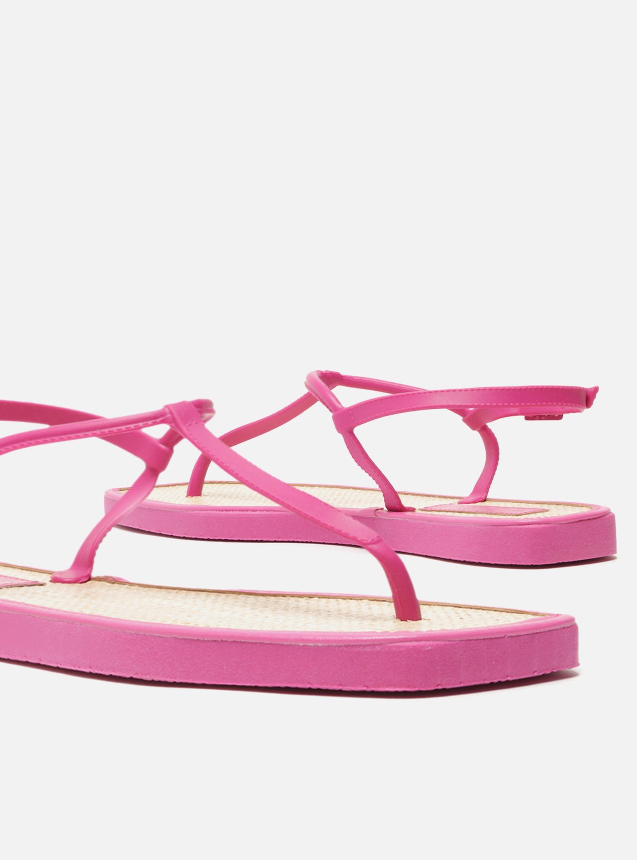 Sandália Rasteira Rosa Slim Square Palmilha — foto 5