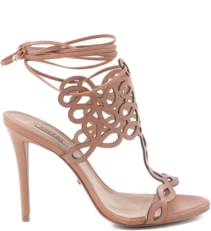 Sandália Lace Up Laser Blush