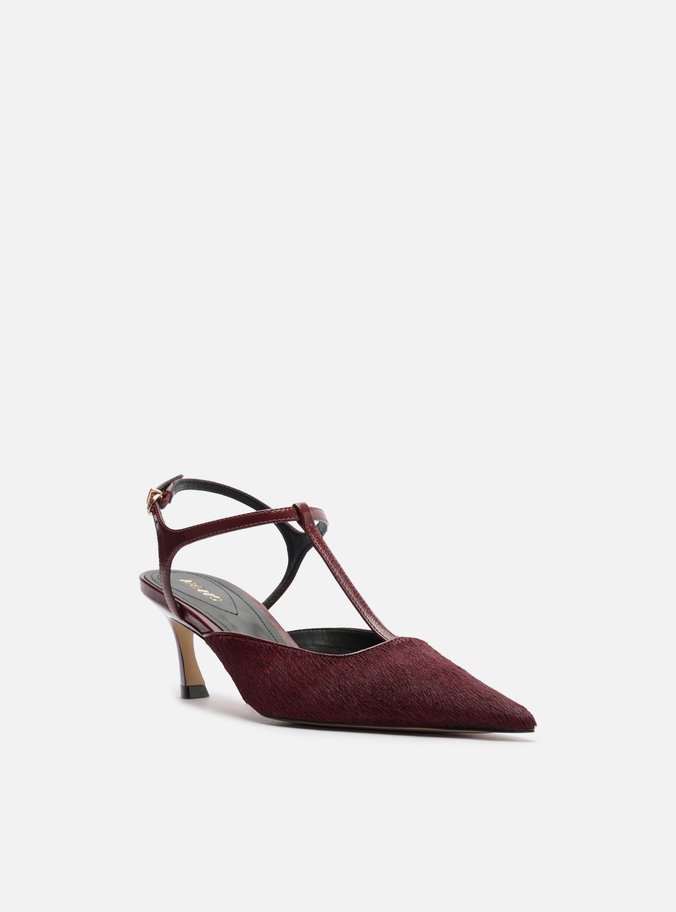 Scarpin Vermelho Pelo Salto Kitten Aberto Telma
